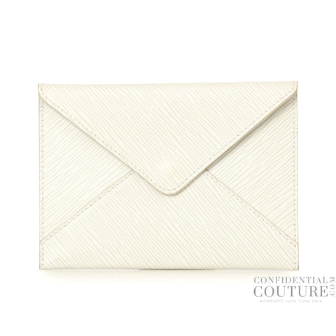 White Epi Leather MM Pochette