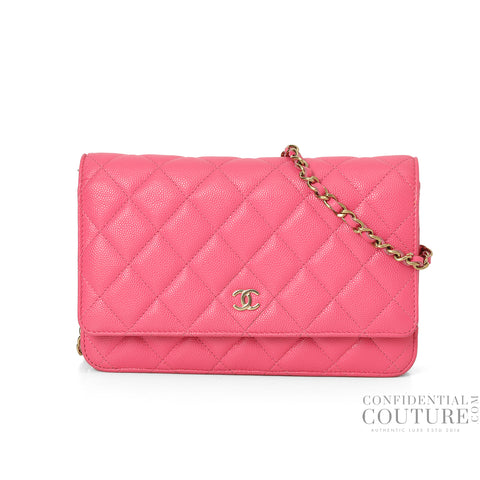 Fuchsia Classic Wallet On Chain Bag