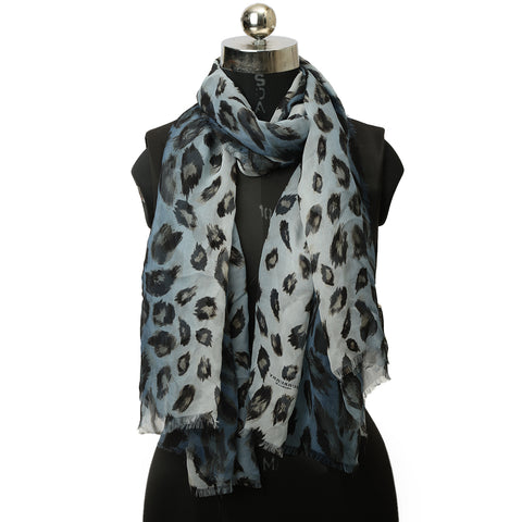 Clue Animal Print Chiffon Scarf One Size