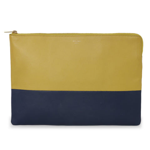 Bi-Colour Leather Solo Clutch (one size)