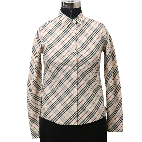 Check Beige Shirt/Size-12