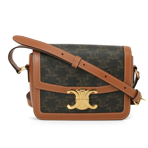 Teen Trionphe Bag In Triomphe Canvas And Calfskin