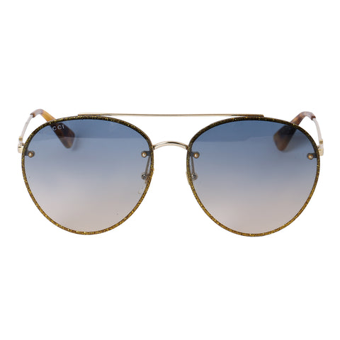 Bee Glitter Gold Rim Aviator Sunglasses