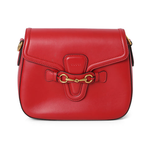 Medium Lady Web Red Shoulder Bag