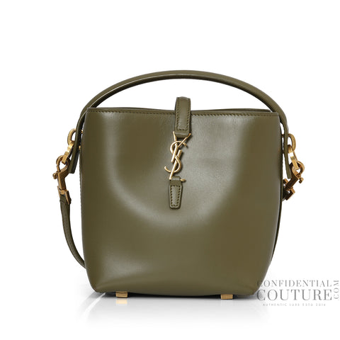 Olive LE 37 Mini Bag In Shiny Leather