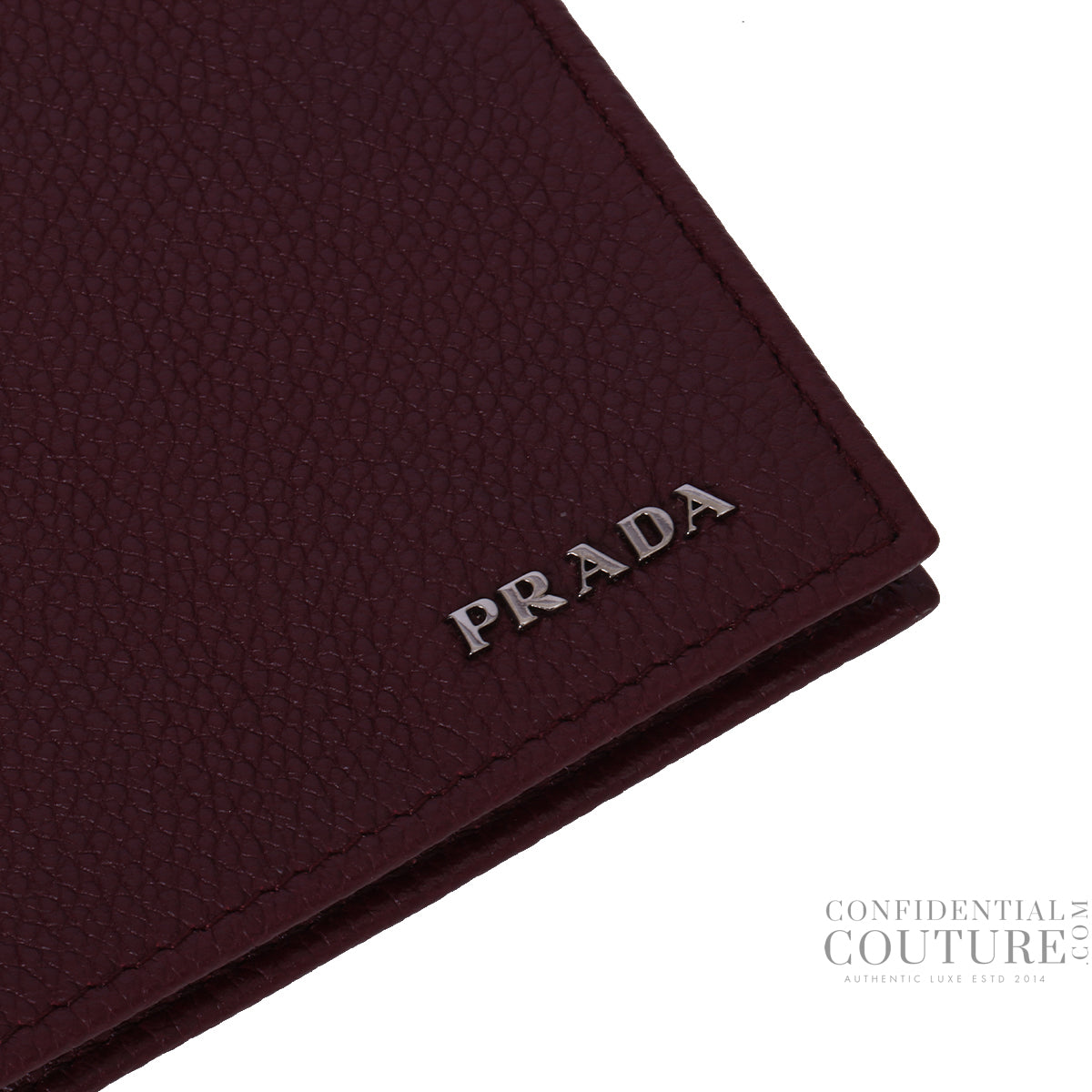 Portaf.A Molla Wine Pebbled Leather Wallet