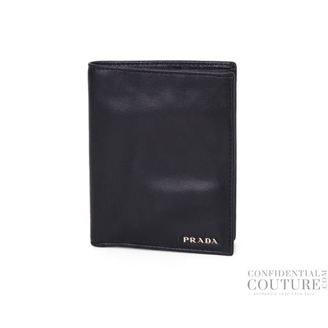 Portafoglio +C Credit Vitello 1 Black Leather Wallet