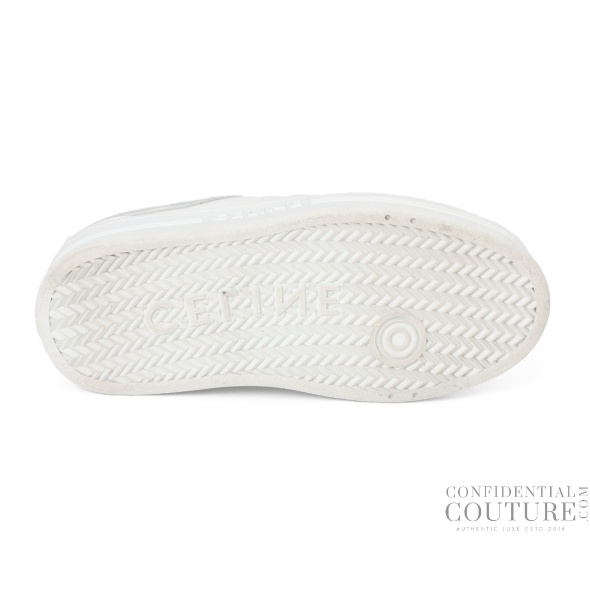 White Block Sneakers With Wedge Outsole In Calfskin EU 39