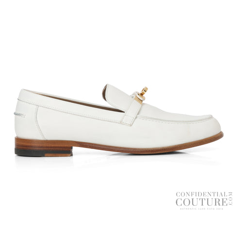 Destin Loafers In White Calfskin Leather EU 39.5 | US 9 | UK 6