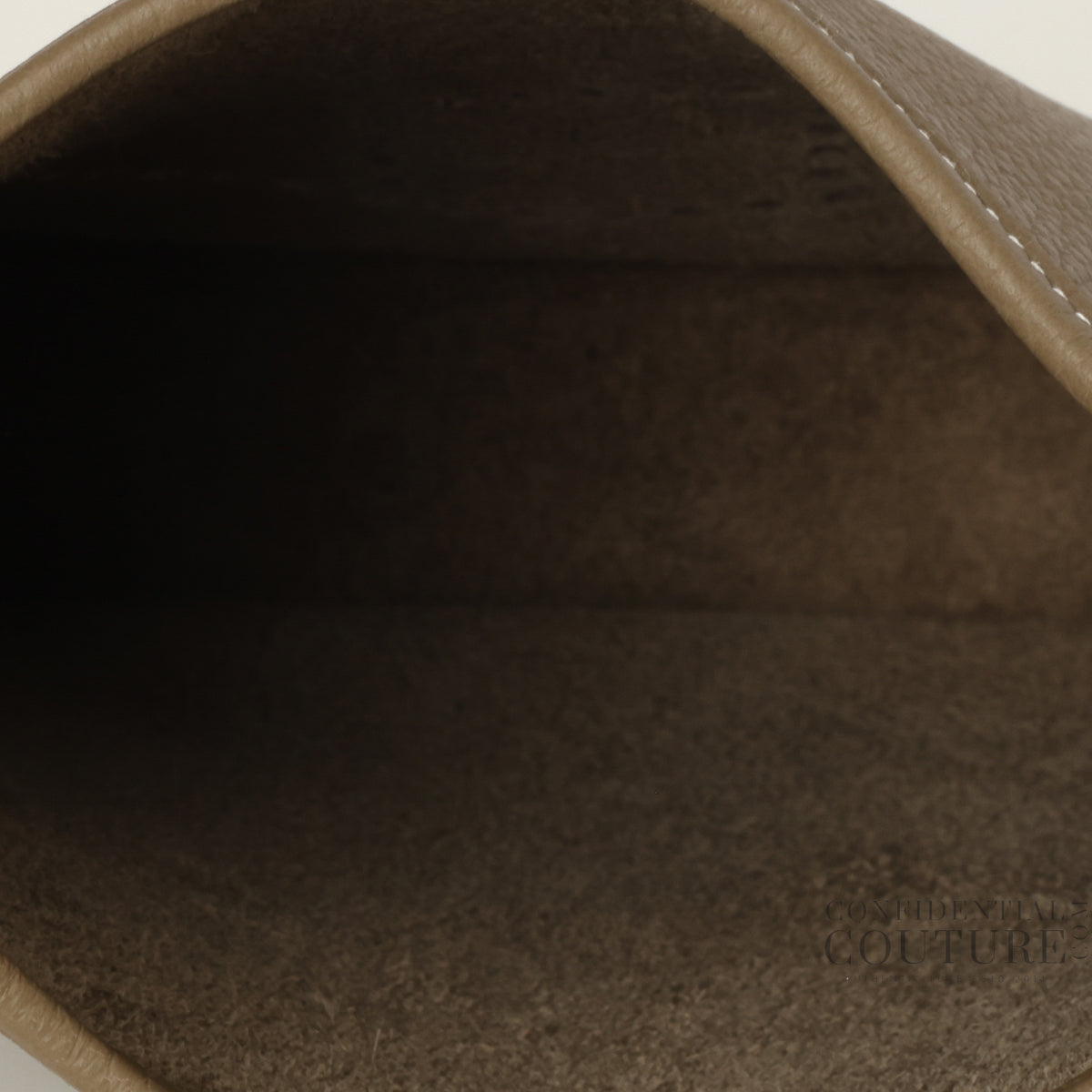 Evelyn 16 Amazone Taurillion Clemence Etoupe and Navy Crossbody Bag