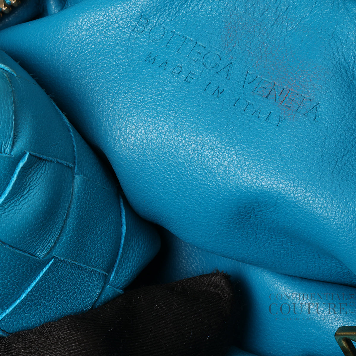 Blue Jodie Braided Mini Hobo Bag