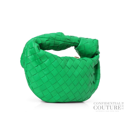Green Jodie Braided Mini Hobo Bag