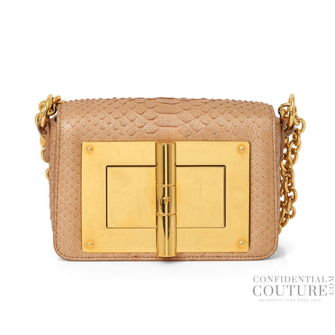 Natalia Pink Python Shoulder Bag