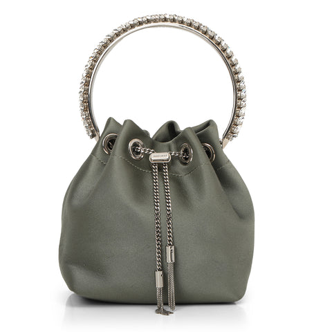 Bon Bon Mini Satin Bag With Metal Top Handle