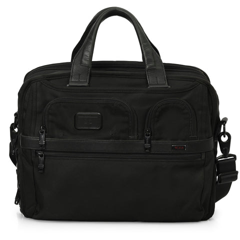 Black Nylon Three Way Briefcase One Size