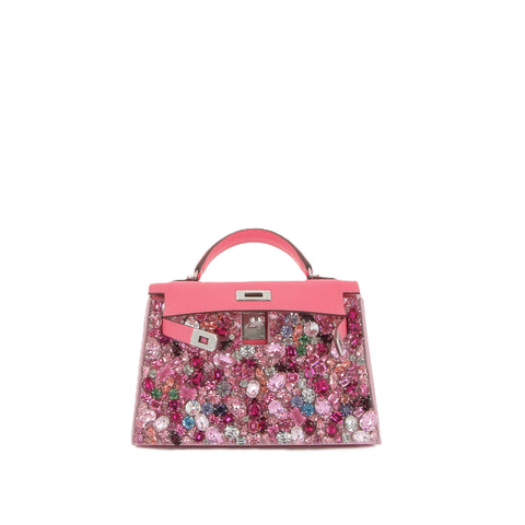 Rose Treasure Swarovski® Crystals and Calf Suede Leather Birkin | Kelly Cover