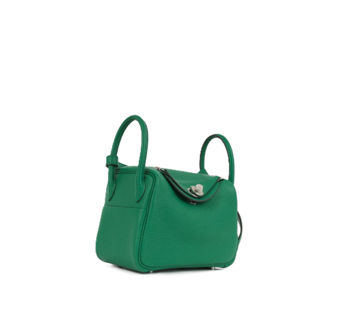 Mini Lindy Color malachite with palladium hardware 2025